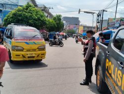 Polres Pematangsiantar Sisir Jalan Sisingamangaraja Antisipasi Kemacetan