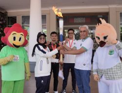 Obor Porprov Jatim Tiba di Kota Batu Disambut Meriah