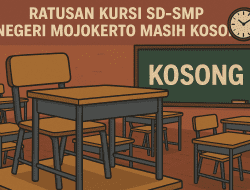 Ratusan Kursi SD-SMP Negeri Mojokerto Masih Kosong