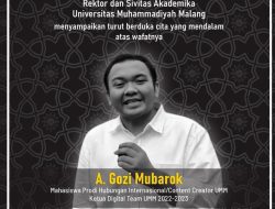 Kepergian Ghozi Mubaroq, Sosok Inspiratif UMM yang Dirindukan