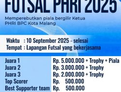 Turnamen Futsal PHRI Malang 2025 Siap Digelar