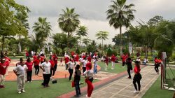 Unik! Yasonna Gaungkan Pancasila Lewat Senam Aerobik, Ratusan Relawan Antusias