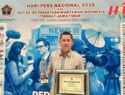Dirut Tugu Tirta Raih PWI Jatim Award 2026, Dinilai Sukses Dorong Transformasi Digital Layanan Publik