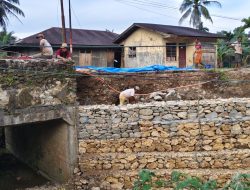 Longsor Jalan Nasional Nias Mulai Ditangani, Bronjong Dibangun di Jembatan Siniji